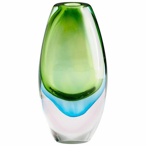 Cyan Large Canica Vase - Blue and Green - 10024