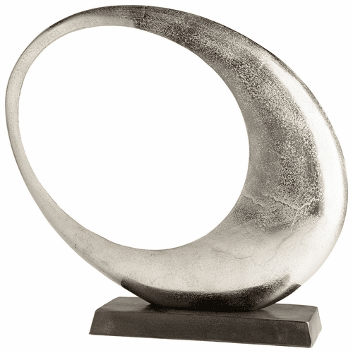 Cyan Large Clearly Through Sculpture - Raw Nickel - 08898