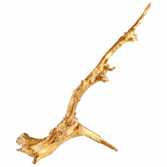 Cyan Large Drifting Gold Sculpture - Gold Leaf - 09133