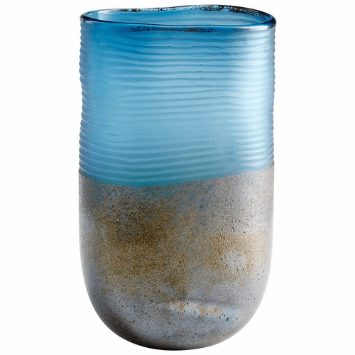Cyan Large Europa Vase - Blue and Iron Glaze - 10345