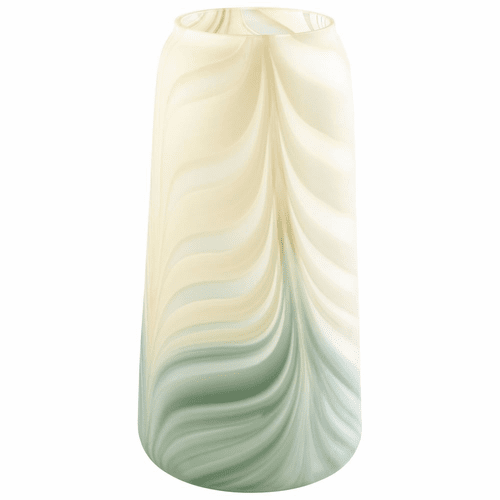 Cyan Large Hearts Of Palm Vase - Yellow and Green - 09533