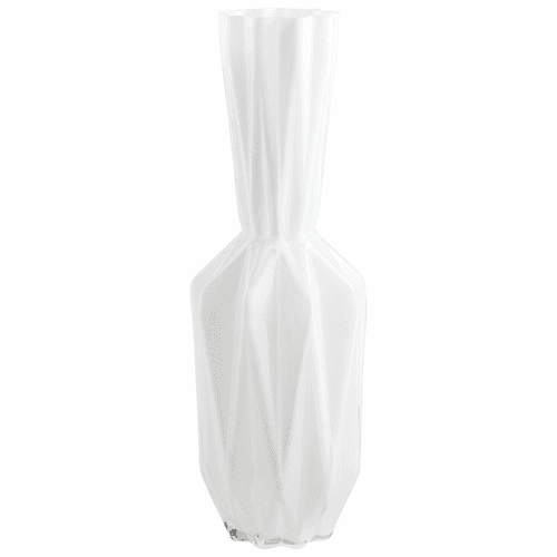 Cyan Large Infinity Origami Vase - White - 09492