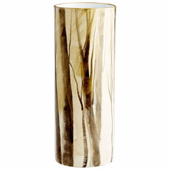 Cyan Large Into The Woods Vase - Black and White - 09877