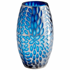 Cyan Large Katara Vase - Blue - 10030