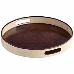 Cyan Large Marriot Tray - Beige and Brown - 10183