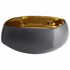 Cyan Large Nestle Vessel Bowl - Gold - 08488