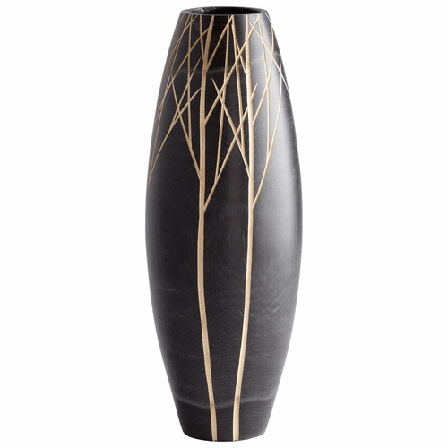 Cyan Large Onyx Winter Vase - Black - 06024