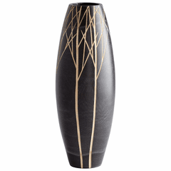Cyan Large Onyx Winter Vase - Black - 06024