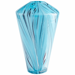 Cyan Large Phoebe Vase - Blue - 10333