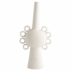 Cyan Large Ringlets Vase - White - 11206