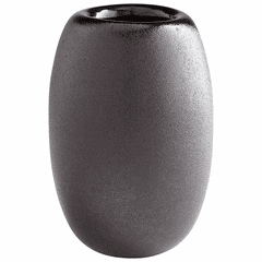 Cyan Large Round Hylidea Vase - Black - 09470
