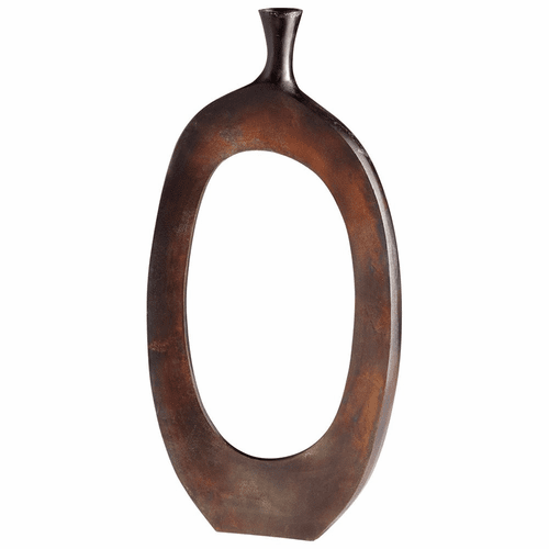 Cyan Large Serres Vase - Burnished Copper - 08903