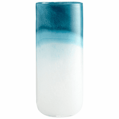 Cyan Large Turquoise Cloud Vase - Blue and White - 05877 Cyan Large Turquoise Cloud Vase - Blue and White - 05877
