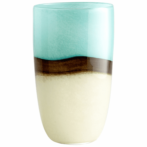 Cyan Large Turquoise Earth Vase - Blue - 05874