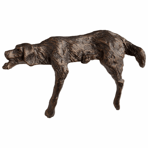 Cyan Lazy Dog Sculpture - Bronze - 06234