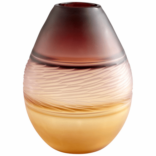 Cyan Leilani Vase - Plum and Amber - 10483