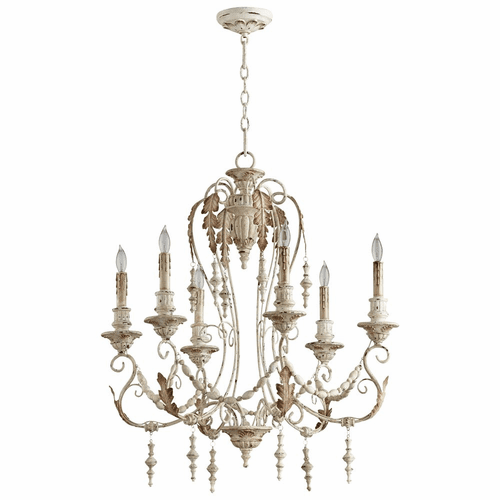 Cyan Lolina Six Light Chandelier - Persian White - 06577