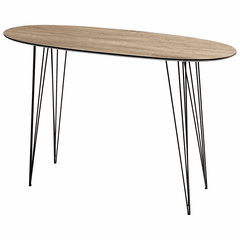Cyan Lunar Landing Console Table - Oak Veneer and Black - 09627