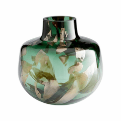 Cyan Maisha Vase - Green and Gold - 10491
