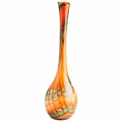 Cyan Medium Atu Vase - Orange - 07795 Cyan Medium Atu Vase - Orange - 07795