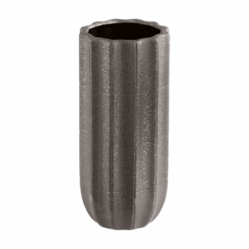 Cyan Medium Brutalist Vase - Grey - 11188