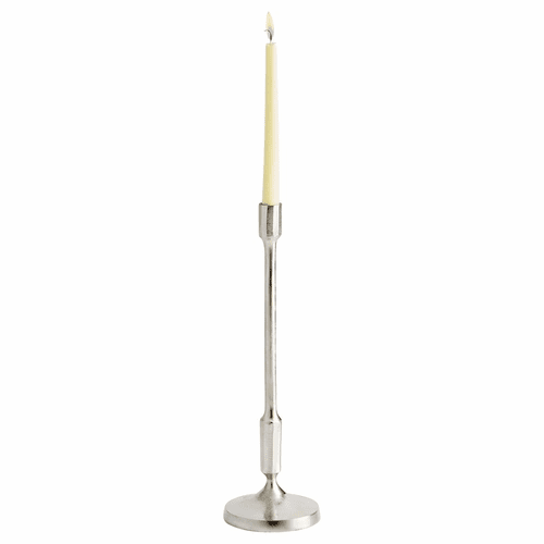Cyan Medium Cambria Candleholder - Nickel - 10206