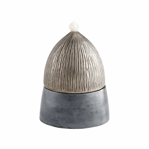 Cyan Medium Chestnut Candleholder - Antique Nickel - 10209