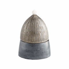 Cyan Medium Chestnut Candleholder - Antique Nickel - 10209