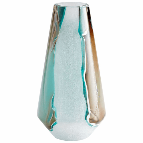 Cyan Medium Ferdinand Vase - Green and White - 10324