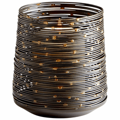 Cyan Medium Luniana Candleholder - Antique Black - 09699