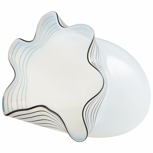 Cyan Medium Moon Jelly Vase - White - 06735