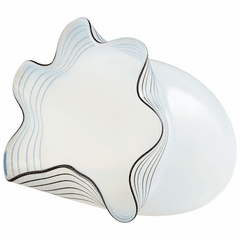 Cyan Medium Moon Jelly Vase - White - 06735