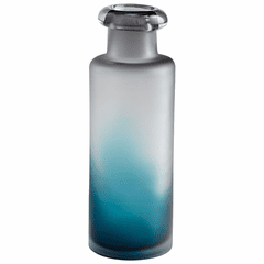 Cyan Medium Neptune Vase - Blue/Clear - 07306
