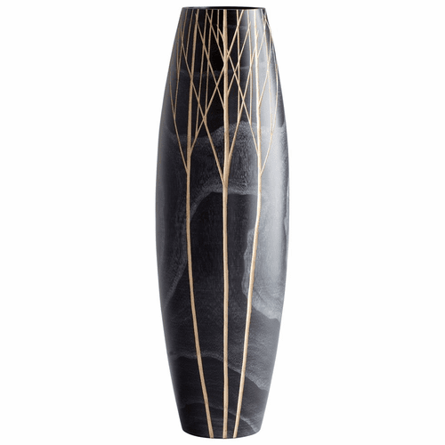 Cyan Medium Onyx Winter Vase - Black - 06025