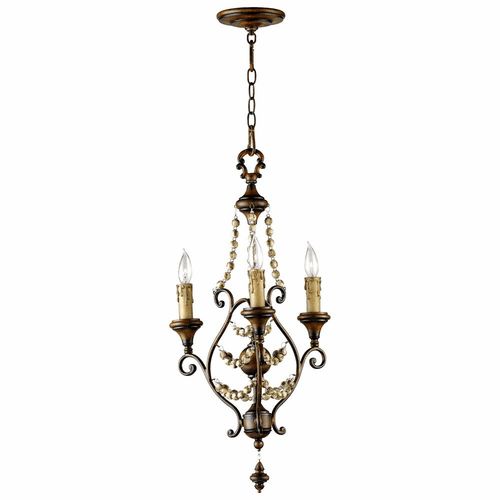 Cyan Meriel Three Light Chandelier - Antiqued Sienna - 03010
