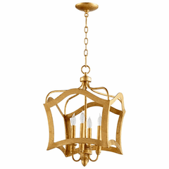 Cyan Milan Four Light Pendant - Gold Leaf - 06583