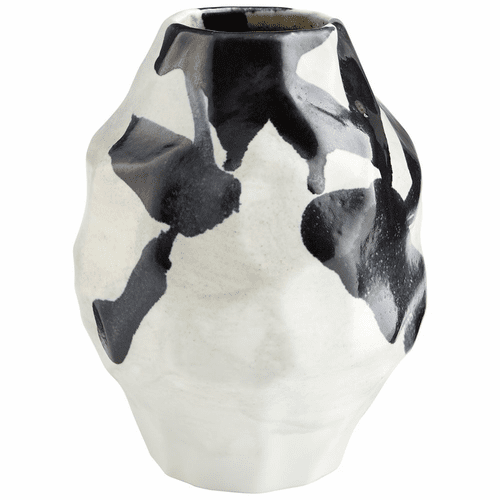 Cyan Mod Vase - Black and White - 10941