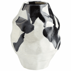 Cyan Mod Vase - Black and White - 10941