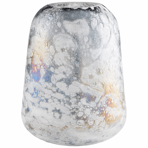 Cyan Moonscape Vase - Iridescent - 10890