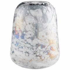 Cyan Moonscape Vase - Iridescent - 10890