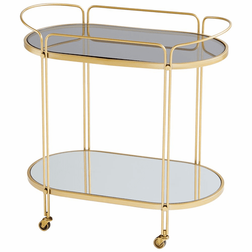 Cyan Motif Bar Cart - Gold - 10838