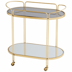 Cyan Motif Bar Cart - Gold - 10838