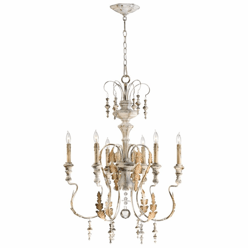 Cyan Motivo Six Light Chandelier - Persian White - 04170