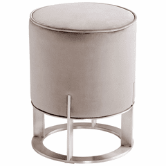 Cyan Mr. Winston Ottoman - Brushed Stainless Steel - 09593