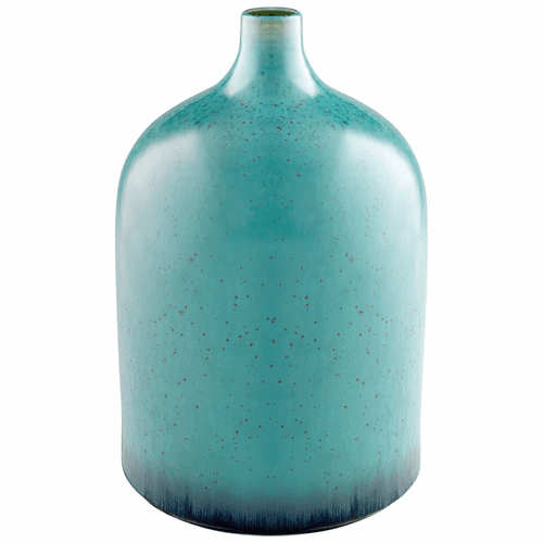 Cyan Native Gloss Vase - Turquoise Glaze - 10804