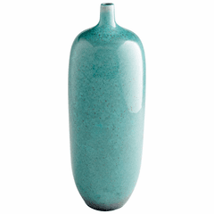 Cyan Native Gloss Vase - Turquoise Glaze - 10805