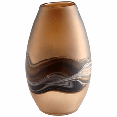 Cyan Nina Vase - Amber Swirl - 10480 Cyan Nina Vase - Amber Swirl - 10480