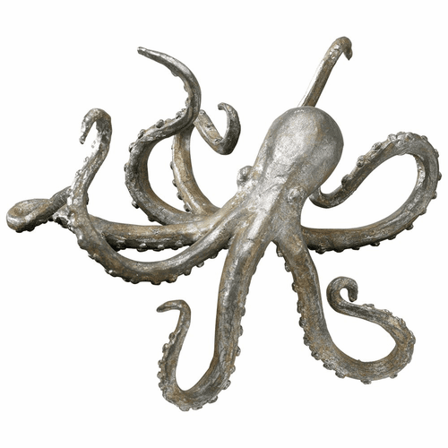 Cyan Octopus Shelf Decor - Pewter - 02827