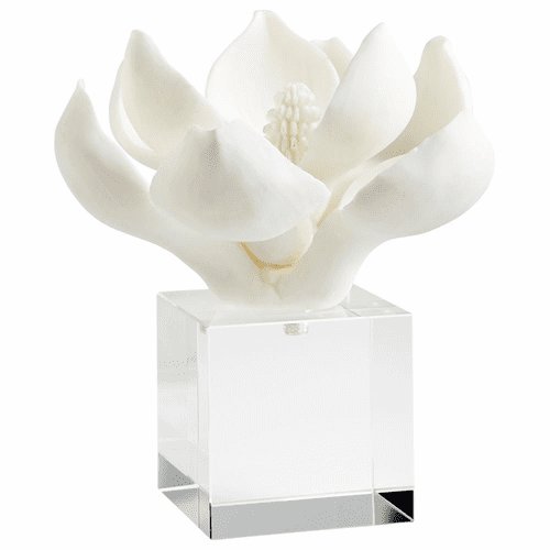 Cyan Oleander Sculpture - White - 10431