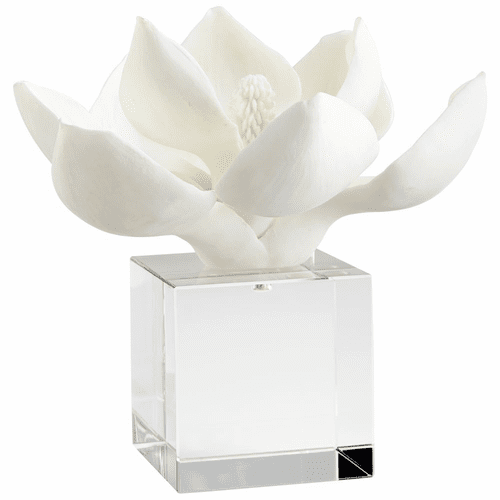 Cyan Oleander Sculpture - White - 10432